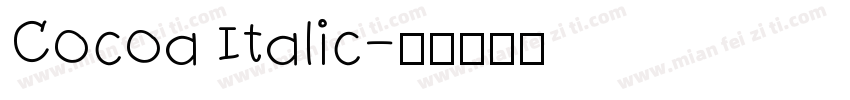 Cocoa Italic字体转换